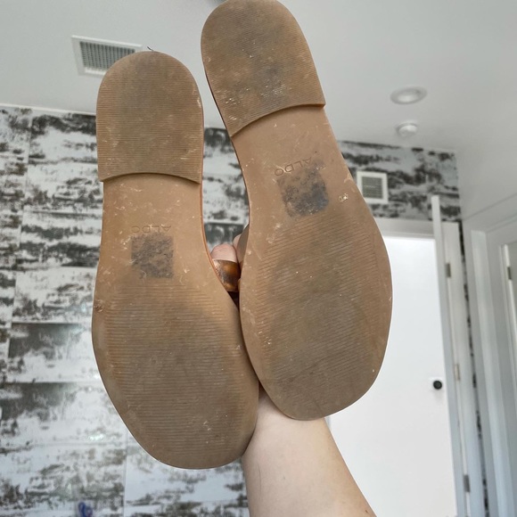 Aldo Rose Gold Slide Sandals - Picture 4 of 4